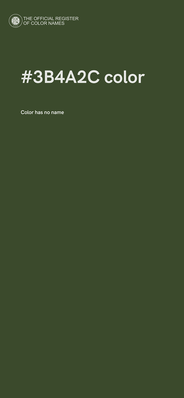 #3B4A2C color image