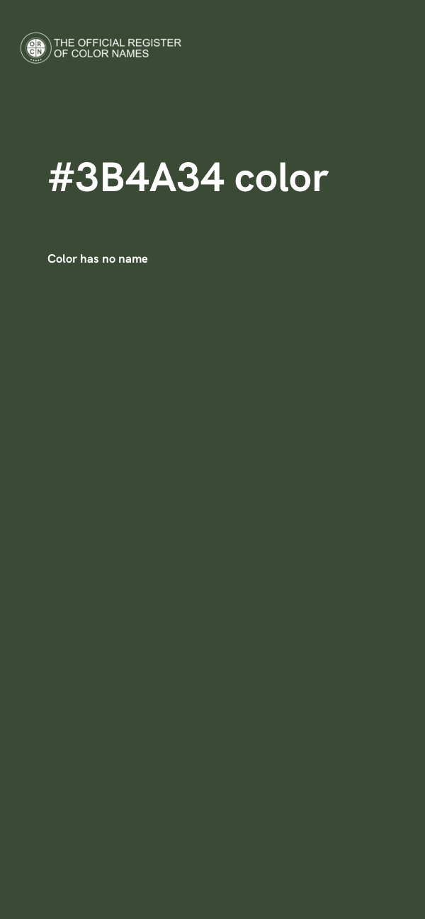 #3B4A34 color image