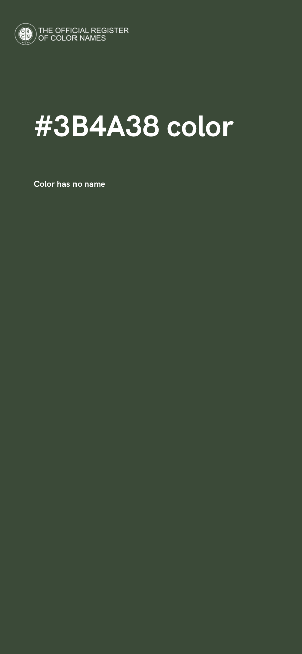 #3B4A38 color image
