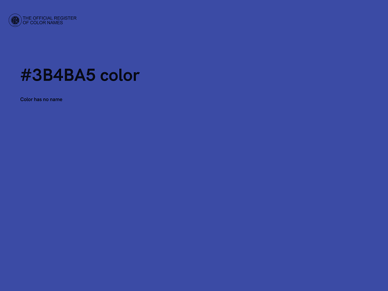 #3B4BA5 color image