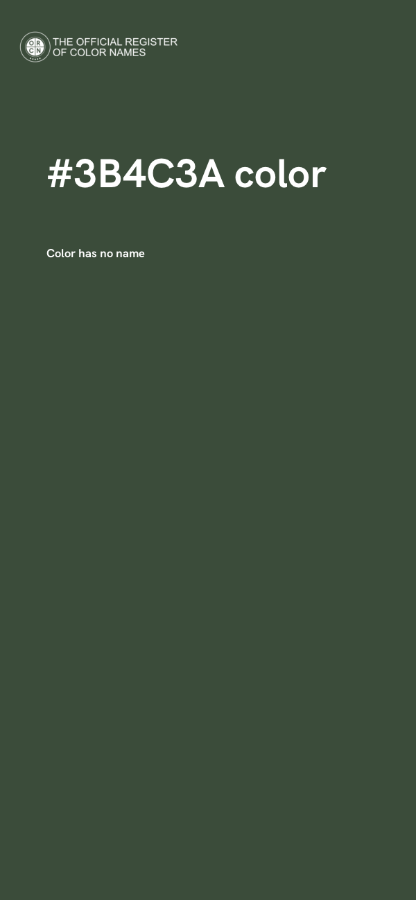 #3B4C3A color image