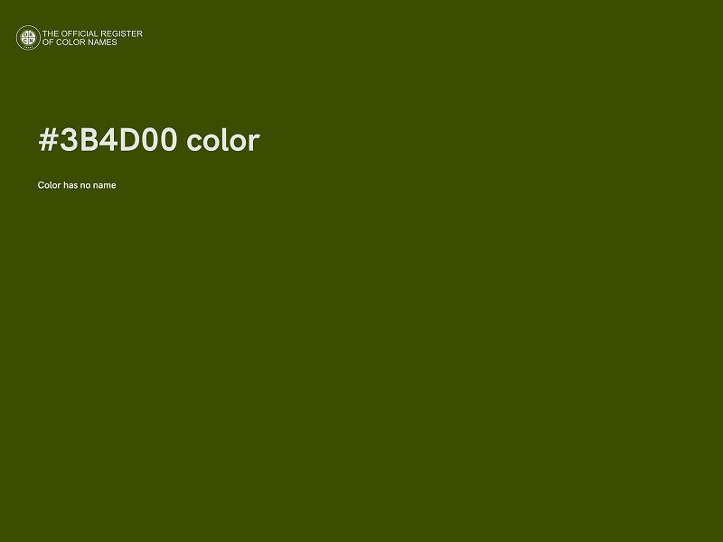 #3B4D00 color image