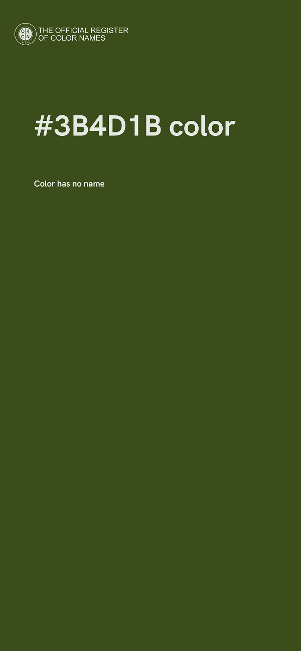 #3B4D1B color image