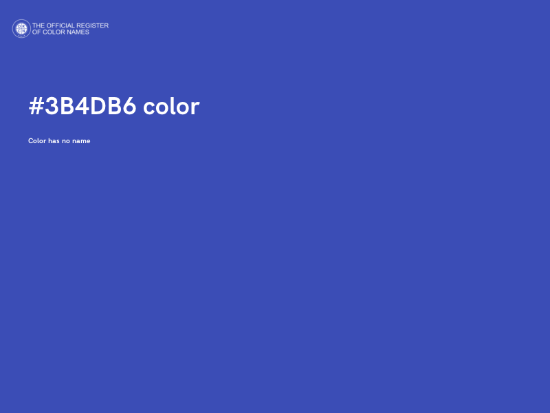 #3B4DB6 color image