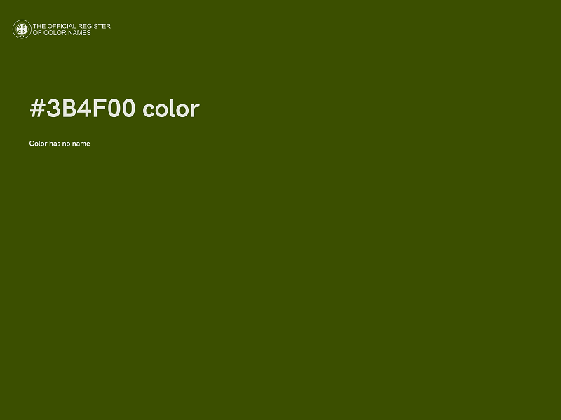 #3B4F00 color image