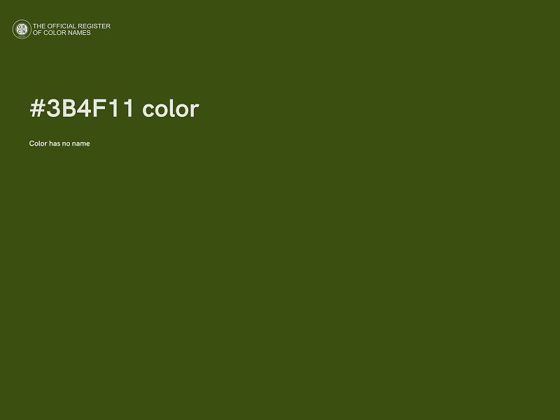 #3B4F11 color image