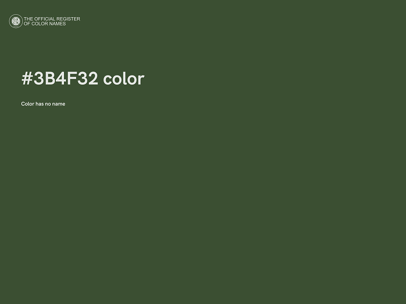 #3B4F32 color image