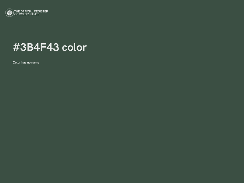 #3B4F43 color image