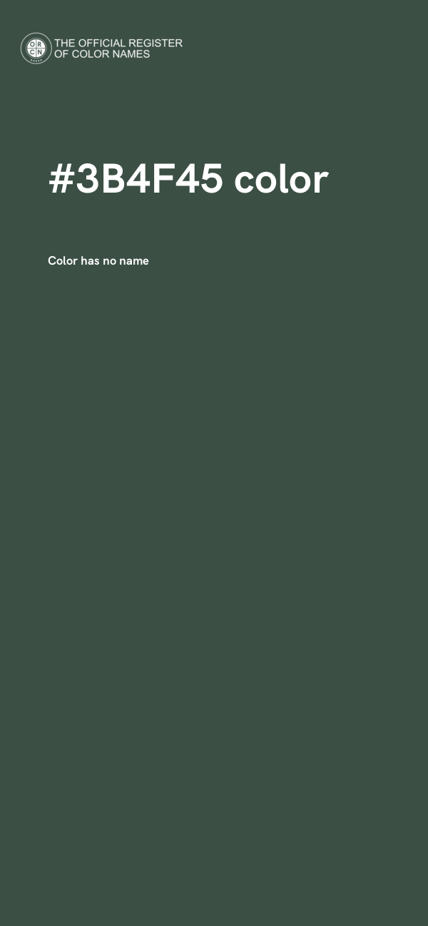 #3B4F45 color image