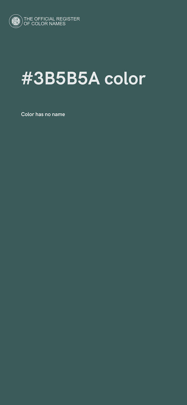#3B5B5A color image