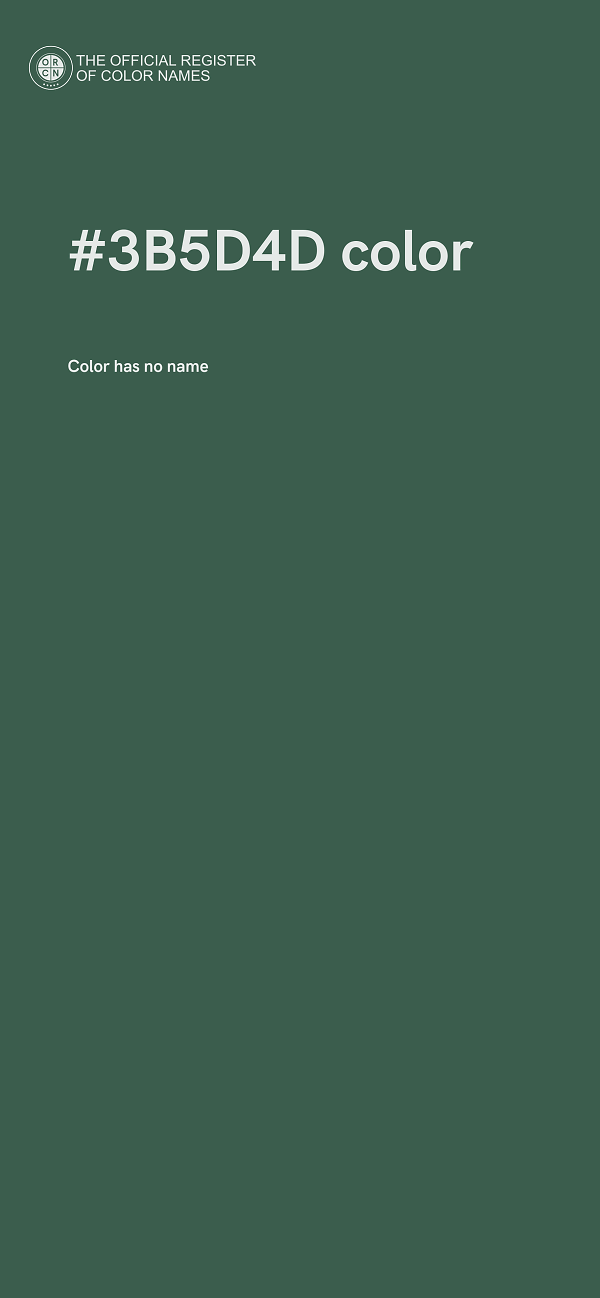 #3B5D4D color image