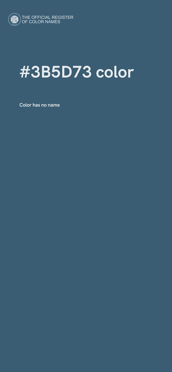 #3B5D73 color image