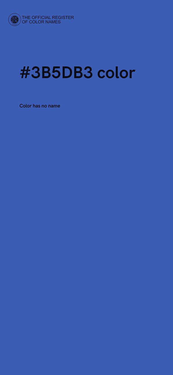 #3B5DB3 color image