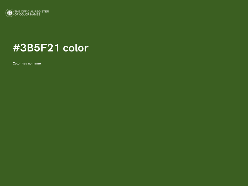 #3B5F21 color image