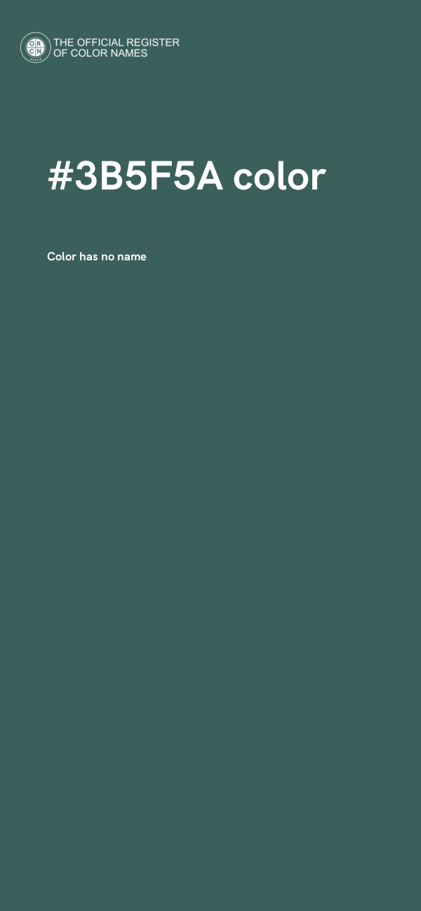 #3B5F5A color image