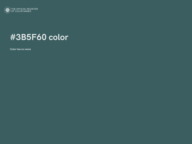 #3B5F60 color image