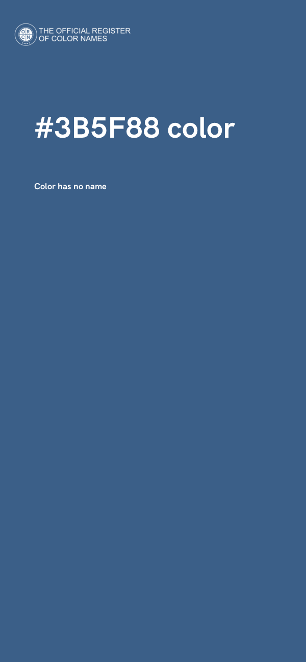 #3B5F88 color image