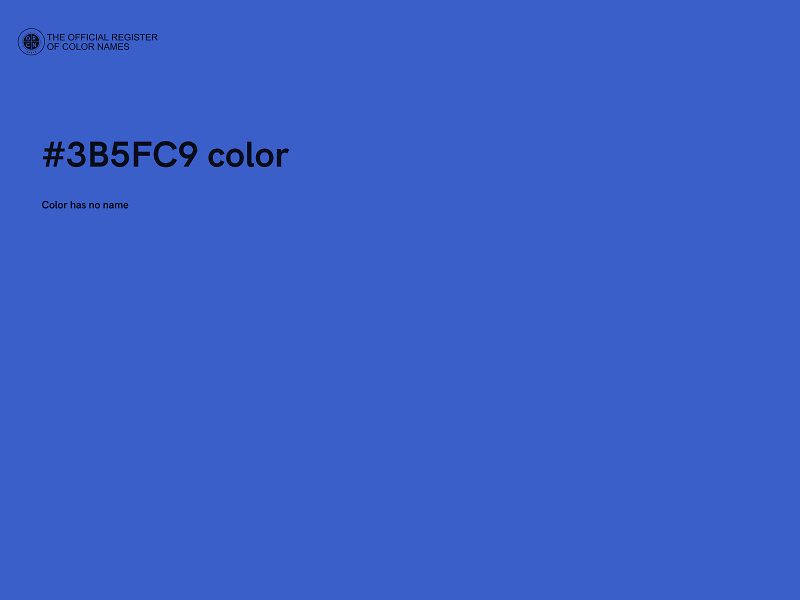 #3B5FC9 color image