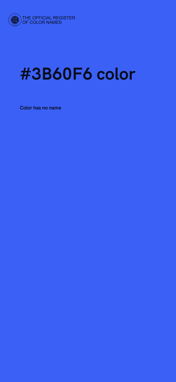 #3B60F6 color image