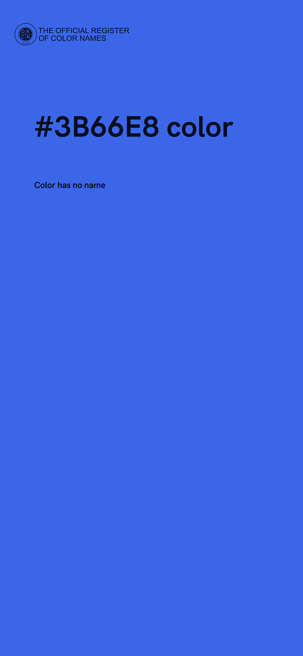 #3B66E8 color image