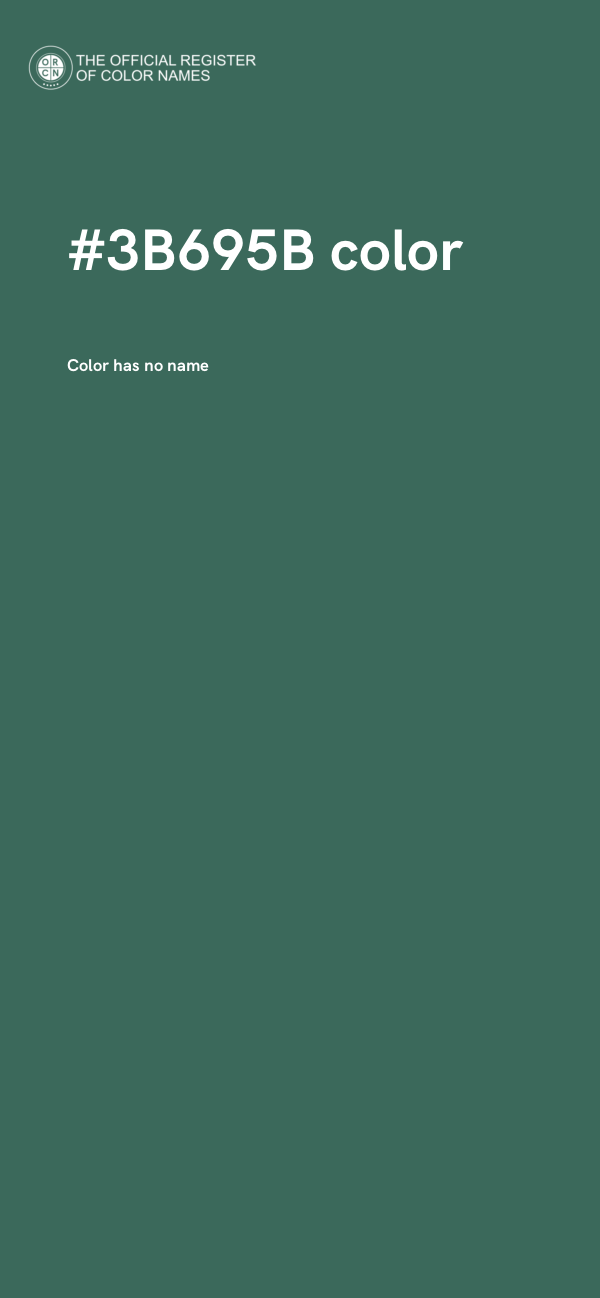 #3B695B color image