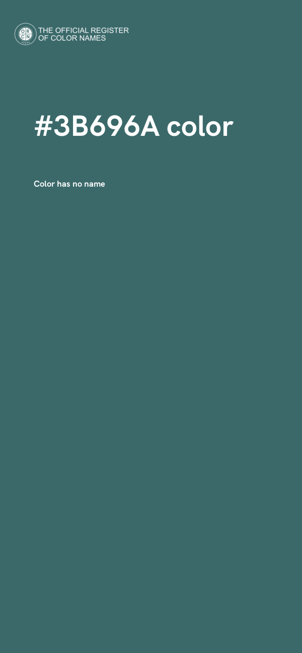#3B696A color image