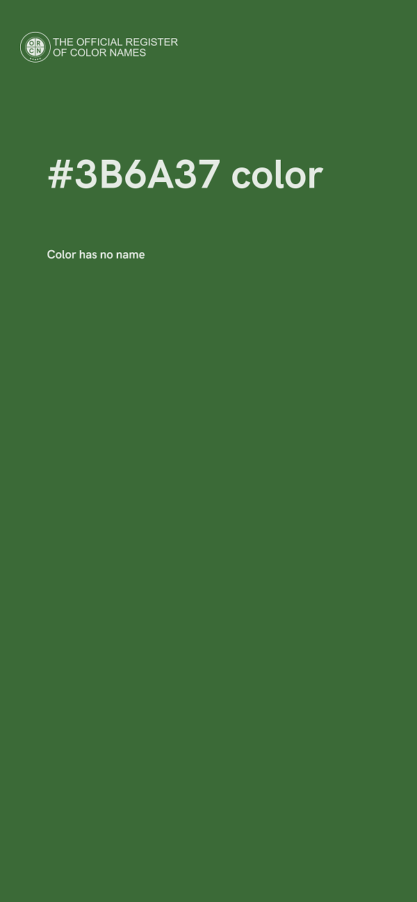 #3B6A37 color image
