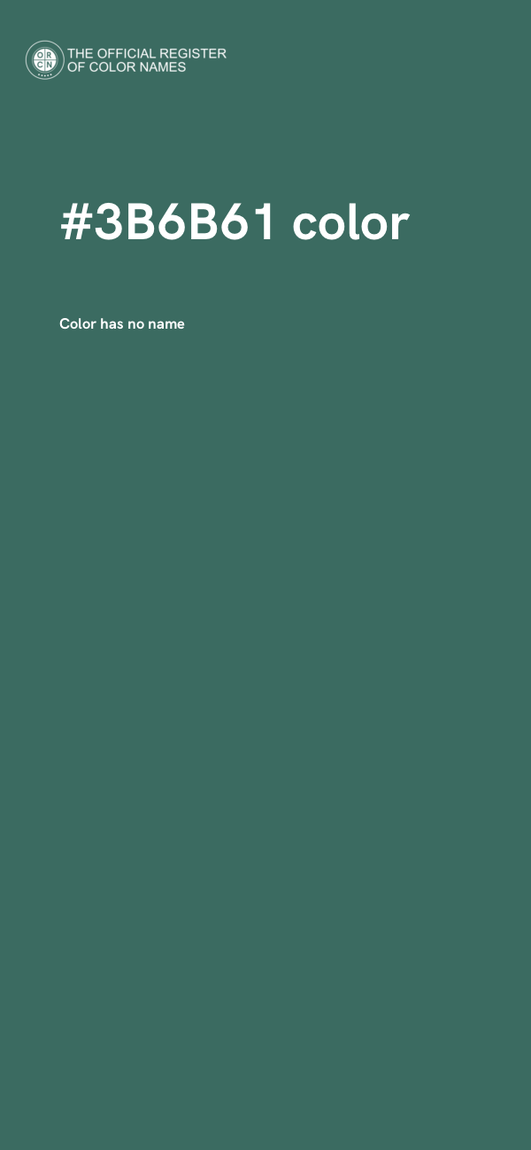 #3B6B61 color image