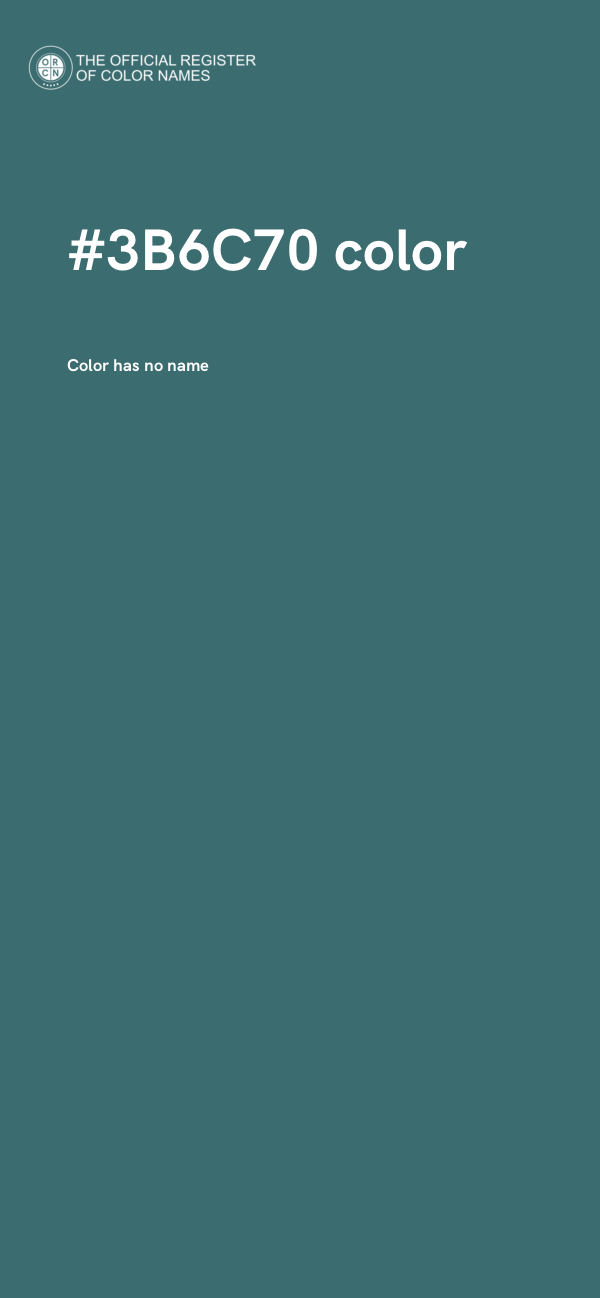 #3B6C70 color image