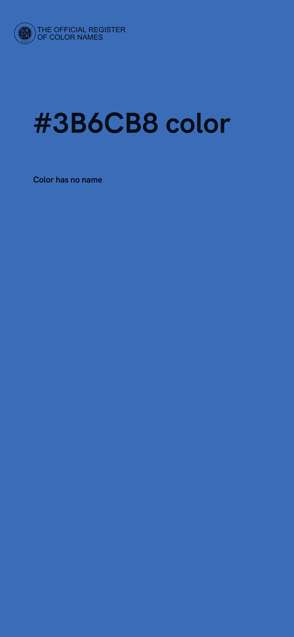#3B6CB8 color image