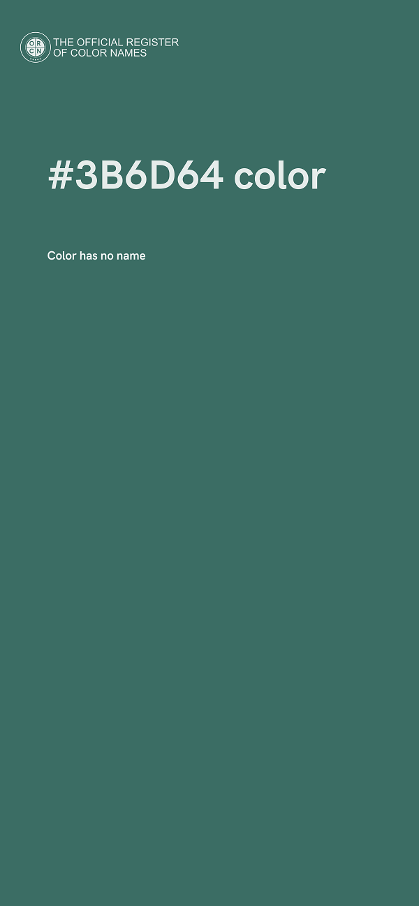 #3B6D64 color image