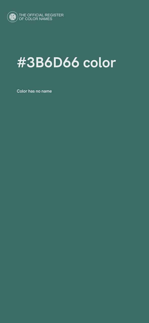 #3B6D66 color image