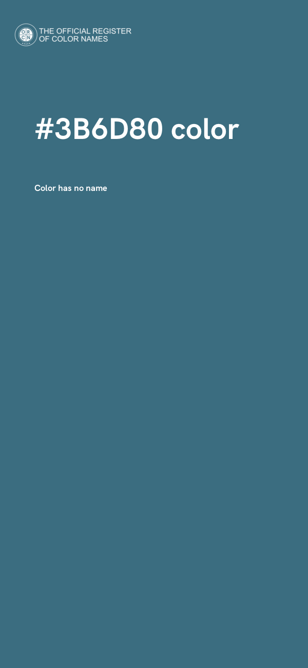 #3B6D80 color image