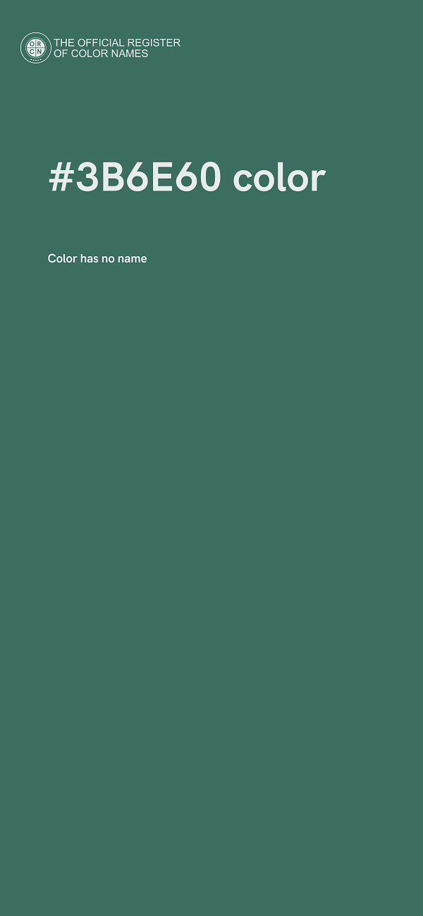 #3B6E60 color image