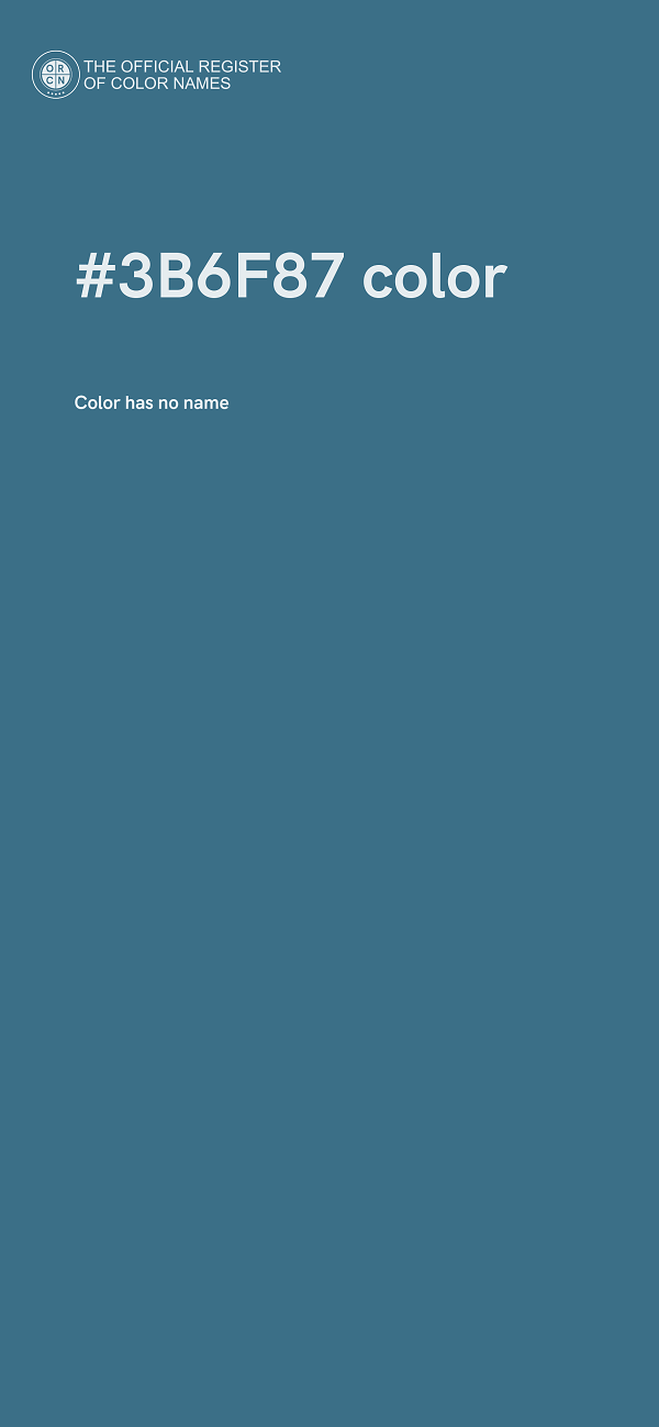 #3B6F87 color image