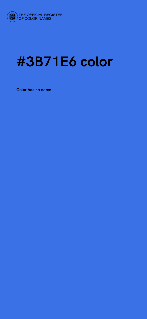 #3B71E6 color image