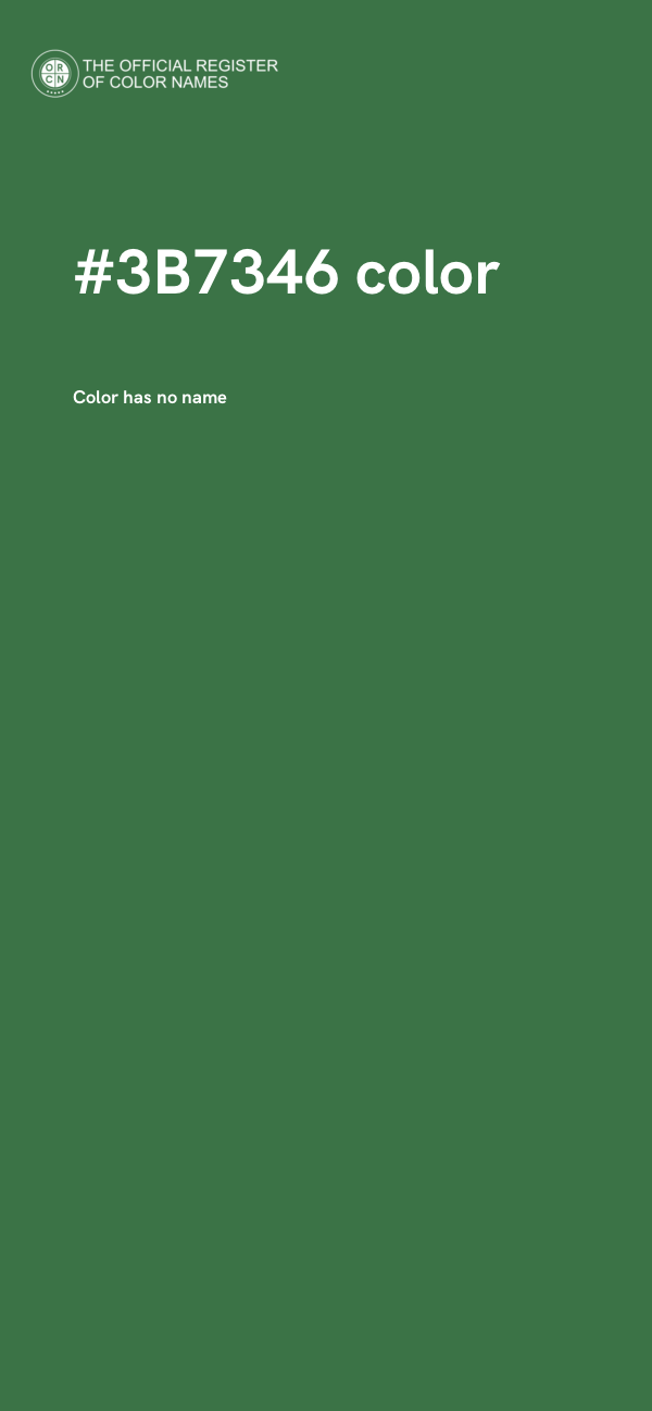 #3B7346 color image