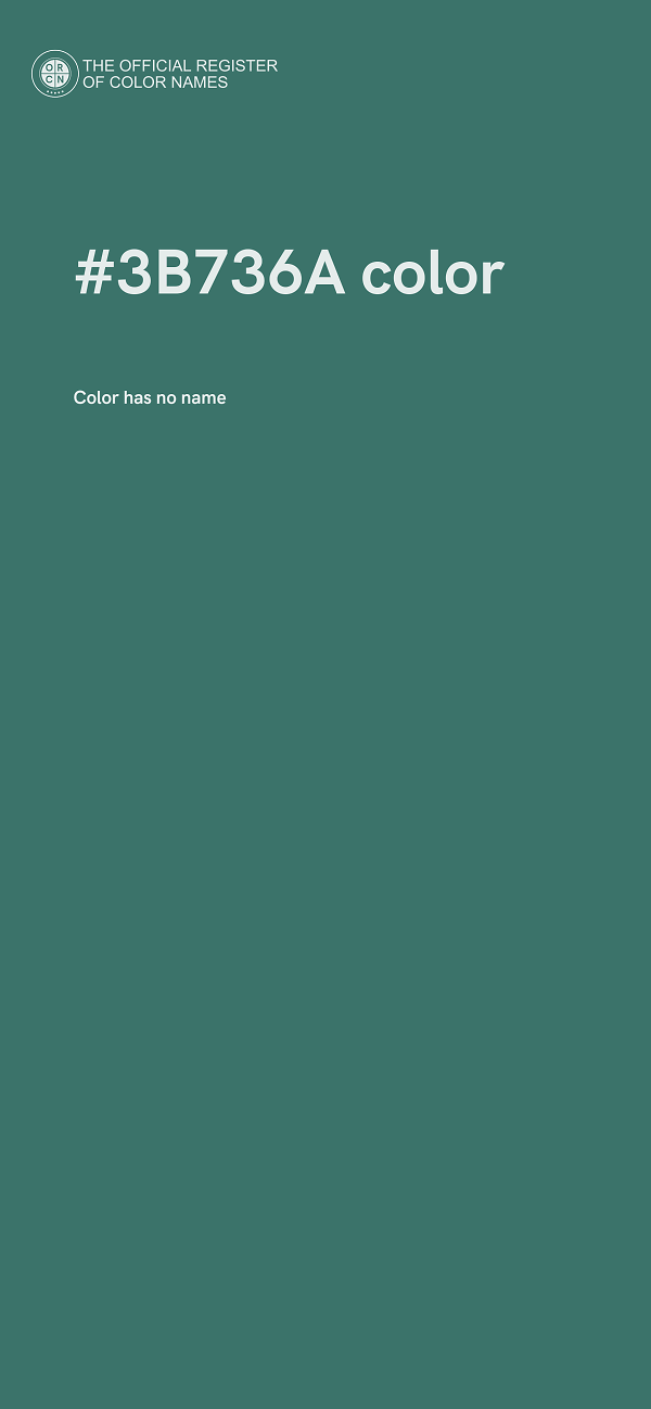 #3B736A color image