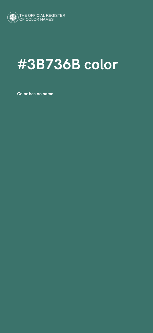 #3B736B color image