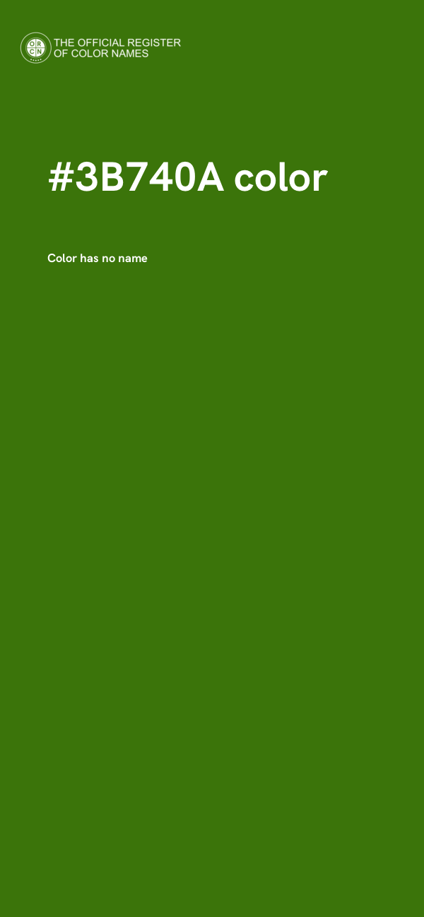 #3B740A color image