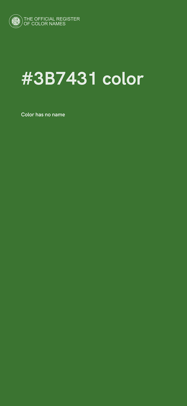#3B7431 color image