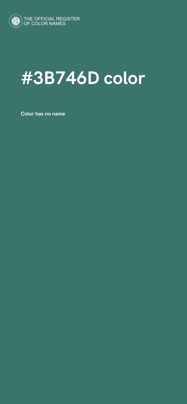 #3B746D color image