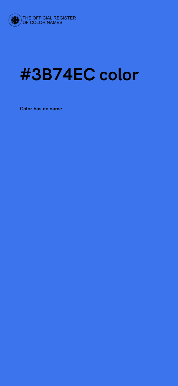 #3B74EC color image