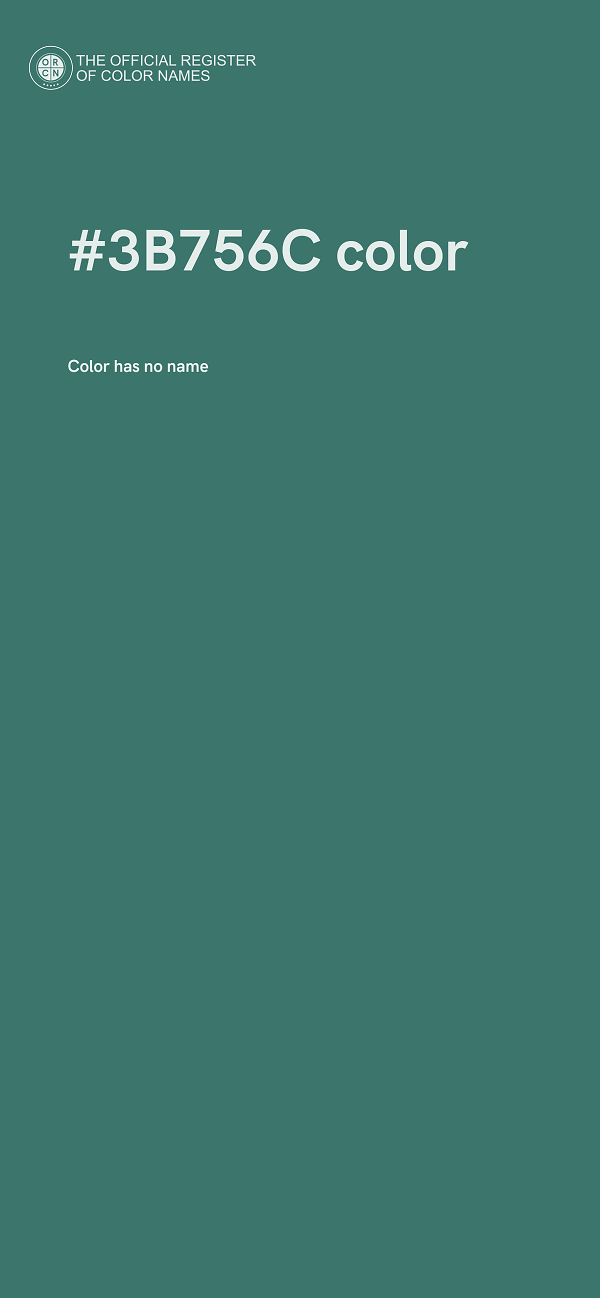 #3B756C color image