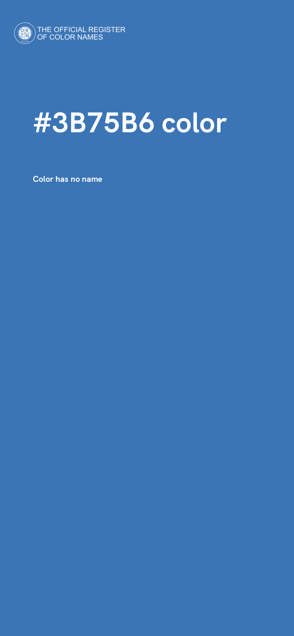 #3B75B6 color image