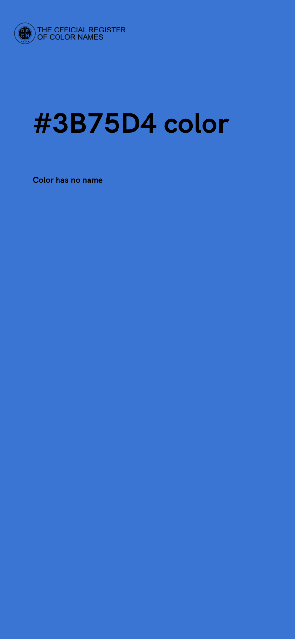 #3B75D4 color image