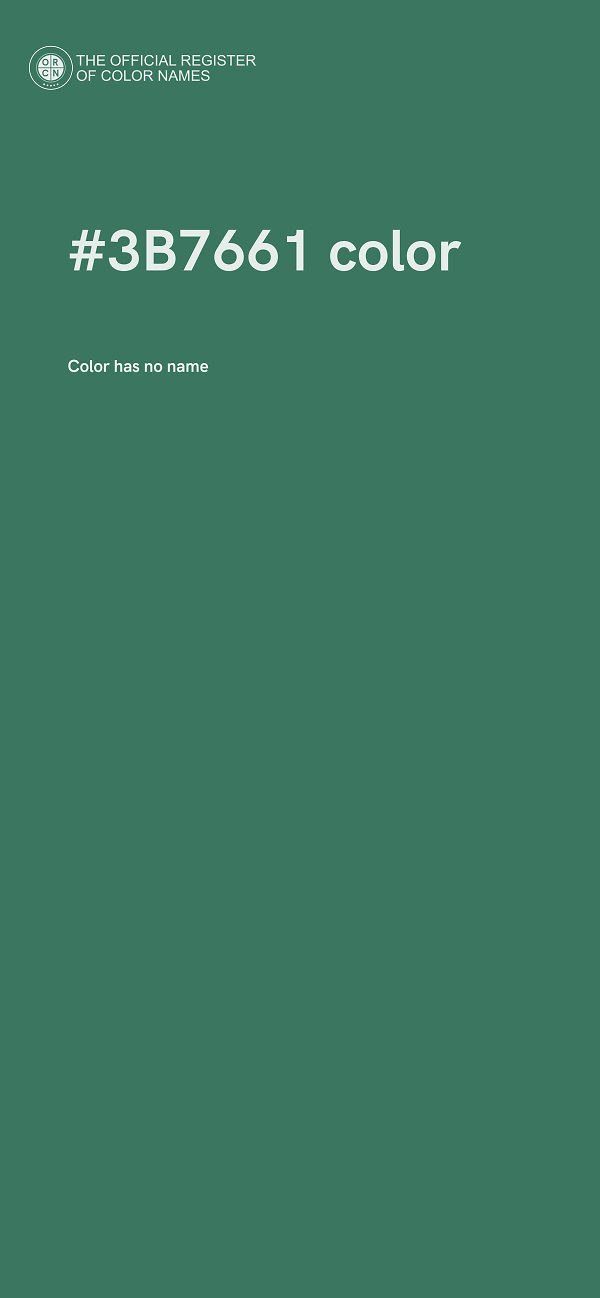 #3B7661 color image