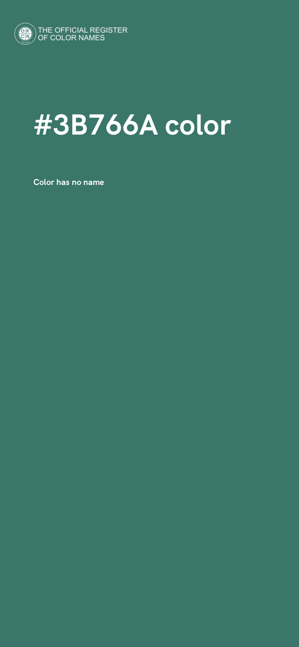 #3B766A color image
