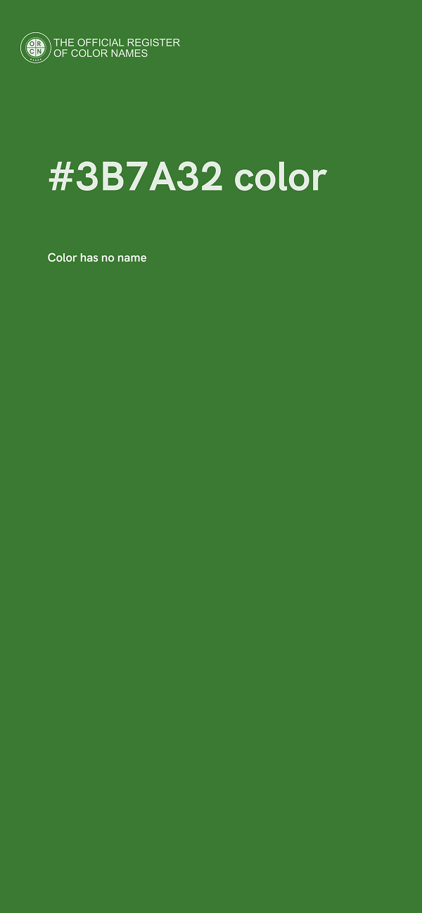 #3B7A32 color image