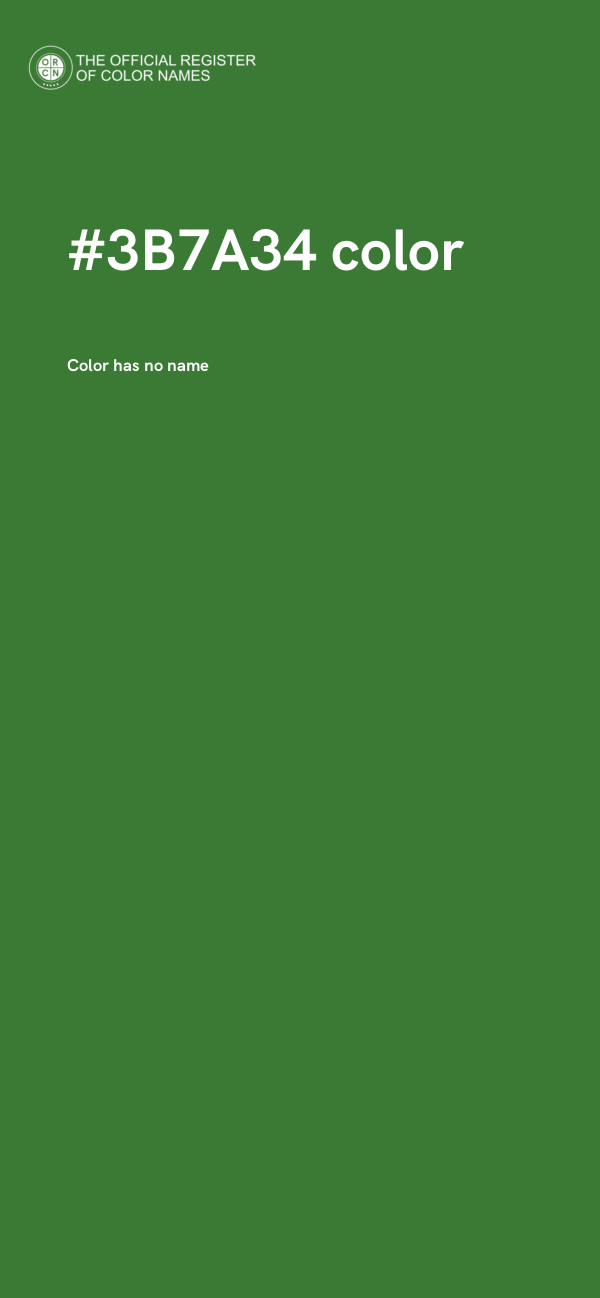 #3B7A34 color image